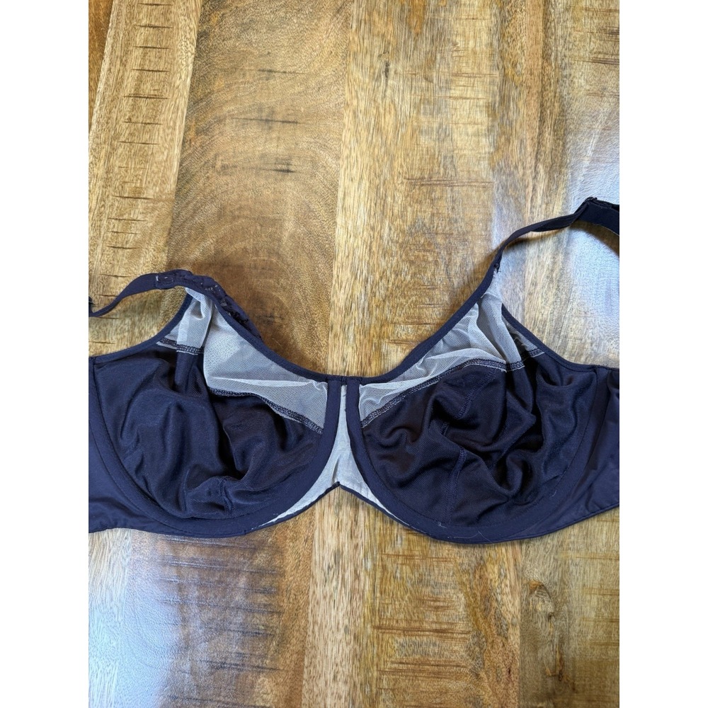 Chantelle Bra 34DDDD Deep Purple Lace Underwire Full Coverage Unlined NWOT - Picture 6 of 7